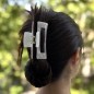 Grande pince cheveux 9.7cm en acetate nacré Grande pince cheveux 9.7cm en acetate nacré