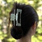 Grande pince cheveux 9.7cm en acetate nacré Grande pince cheveux 9.7cm en acetate nacré