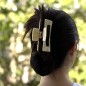 Grande pince cheveux 9.7cm en acetate nacré Grande pince cheveux 9.7cm en acetate nacré