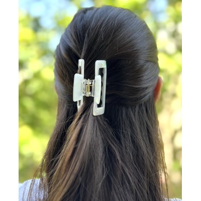 Pince cheveux 7cm, en acétate nacré