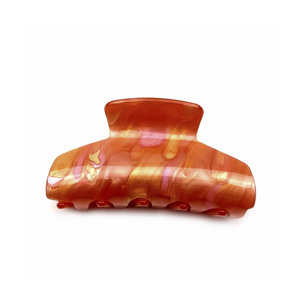Pince cheveux crabe en résine effet marbré, 8cm Pince cheveux crabe en résine effet marbré, 8cm
