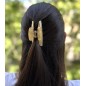 Lot de 2 pinces à cheveux effet marbré – Marron chocolat & Beige doré Lot de 2 pinces à cheveux effet marbré – Marron chocolat & Beige doré
