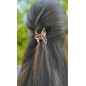 Lot de 2 pinces à cheveux, en résine marbrée colorée