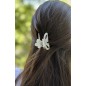 Lot de 2 pinces à cheveux, en résine nacrée
