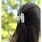 Lot de 2 pinces à cheveux rectangulaires 5cm en résine nacrée