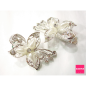 2 Pinces cheveux fleur en perles et strass pour mariage cérémonies 4.5cm 2 Pinces cheveux fleur en perles et strass pour mariage cérémonies 4.5cm