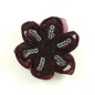 Fleur en tissu et sequin 7cm - Framboise