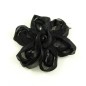 Fleur en tissu et sequin 7cm - noir