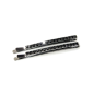 2 pinces cheveux en métal et strass noir 5cm
