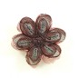 Fleur en tissu et sequin 7cm - Rose