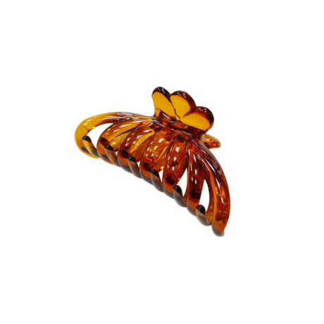 Pince cheveux crabe pour cheveux épais 8.5cm - marron