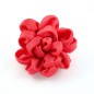Fleur en tissu synthétique satiné diamètre 6cm - corail