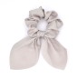 Chouchou élastique cheveux tissu brillant avec noeud amovible - beige Chouchou élastique cheveux tissu brillant avec noeud amovible - beige