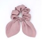 Chouchou élastique cheveux tissu brillant avec noeud amovible - rose Chouchou élastique cheveux tissu brillant avec noeud amovible - rose