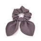 Chouchou élastique cheveux en tissu avec noeud amovible - gris taupe Chouchou élastique cheveux en tissu avec noeud amovible - gris taupe