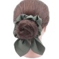 Chouchou élastique cheveux en tissu avec noeud amovible - gris taupe Chouchou élastique cheveux en tissu avec noeud amovible - gris taupe