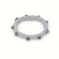 Elastique cheveux ou bracelet gris avec clous en cône argenté Elastique cheveux ou bracelet gris avec clous en cône argenté