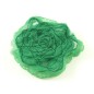 Grosse fleur plate vert en tissu bord dentelé environ 8cm