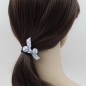 2 élastiques cheveux noeud et boules tissu - gris 2 élastiques cheveux noeud et boules tissu - gris