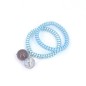 Elastiques cheveux torsadé fil de téléphone pendants perles lot de 2pcs bleu Elastiques cheveux torsadé fil de téléphone pendants perles lot de 2pcs bleu