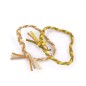 Elastiques cheveux tressés ou bracelet lot de 2pcs -  vert / beige Elastiques cheveux tressés ou bracelet lot de 2pcs -  vert / beige