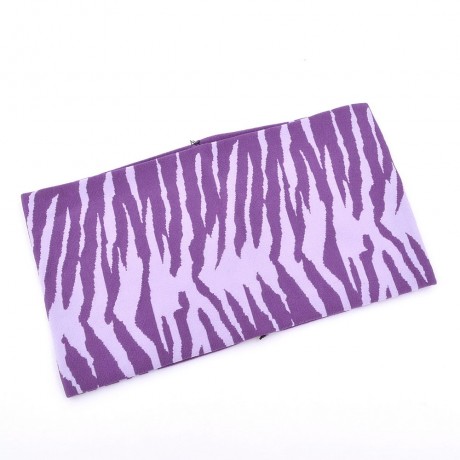 Bandeau cheveux large imprimé zèbre "made in Italy" 9cm violet
