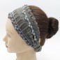 Bandeau serre tête headband cheveux fantaisie largeur 9cm gris Bandeau serre tête headband cheveux fantaisie largeur 9cm gris