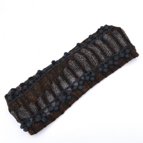 Bandeau serre tête headband cheveux fantaisie largeur 9cm marron foncé