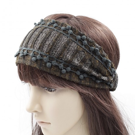 Bandeau serre tête headband cheveux fantaisie largeur 9cm marron foncé