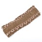 Bandeau serre tête headband cheveux fantaisie largeur 9cm marron clair Bandeau serre tête headband cheveux fantaisie largeur 9cm marron clair