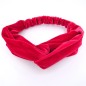 Bandeau serre tête headband croisé en velours rouge Bandeau serre tête headband croisé en velours rouge
