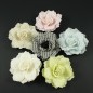 Grande fleur en tissu Ivoire diamètre 10cm