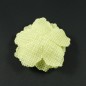 Grande fleur en tissu vert diamètre 10cm