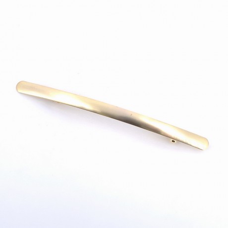 Barrette cheveux longue et fine en métal brossé doré 10.5cmx0.7cm