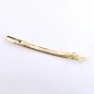 Barrette cheveux longue et fine en métal brossé doré 10.5cmx0.7cm Barrette cheveux longue et fine en métal brossé doré 10.5cmx0.7cm