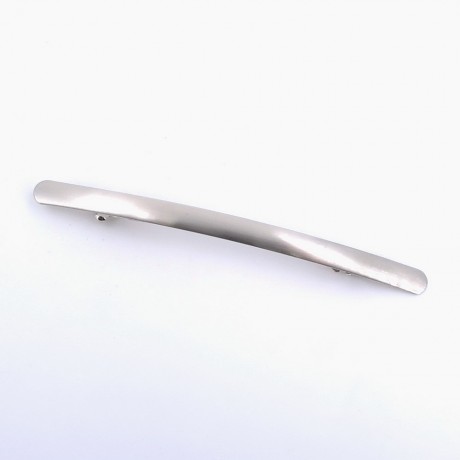 Barrette cheveux longue et fine en métal brossé argenté 10.5cmx0.7cm