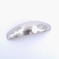 Barrette cheveux ovale incurvée en métal brossé 9.5cm argenté Barrette cheveux ovale incurvée en métal brossé 9.5cm argenté