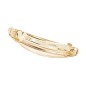 Barrette cheveux ovale incurvée en métal brossé 9.5cm doré