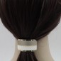 Elastique cheveux fantaisie 5cmx3cm argenté / ivoire Elastique cheveux fantaisie 5cmx3cm argenté / ivoire
