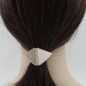 Elastique cheveux forme losange métal 5.5cmx3.5cm rose / beige Elastique cheveux forme losange métal 5.5cmx3.5cm rose / beige