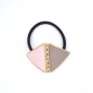 Elastique cheveux forme losange métal 5.5cmx3.5cm rose / beige Elastique cheveux forme losange métal 5.5cmx3.5cm rose / beige