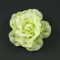 Fleur en tissu vert motif petits pois vert diamètre 8cm