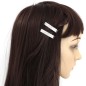 2 pinces cheveux en tissu paillette 3.5cm - argenté 2 pinces cheveux en tissu paillette 3.5cm - argenté
