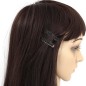 2 pinces cheveux en tissu paillette 3.5cm - noir 2 pinces cheveux en tissu paillette 3.5cm - noir