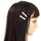 2 pinces cheveux en tissu paillette 3.5cm - champagne 2 pinces cheveux en tissu paillette 3.5cm - champagne