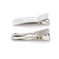 2 pinces cheveux en tissu paillette 3.5cm - blanc 2 pinces cheveux en tissu paillette 3.5cm - blanc