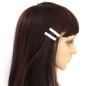 2 pinces cheveux en tissu paillette 3.5cm - blanc 2 pinces cheveux en tissu paillette 3.5cm - blanc