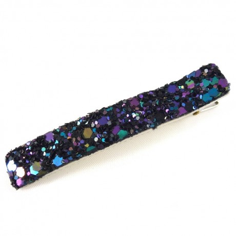Pince cheveux paillettes 6cm - bleu multicolore