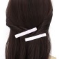 Pince cheveux paillettes 8cm - blanc
