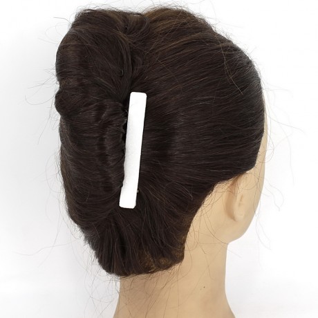 Pince cheveux paillettes fines 8cm - blanc
